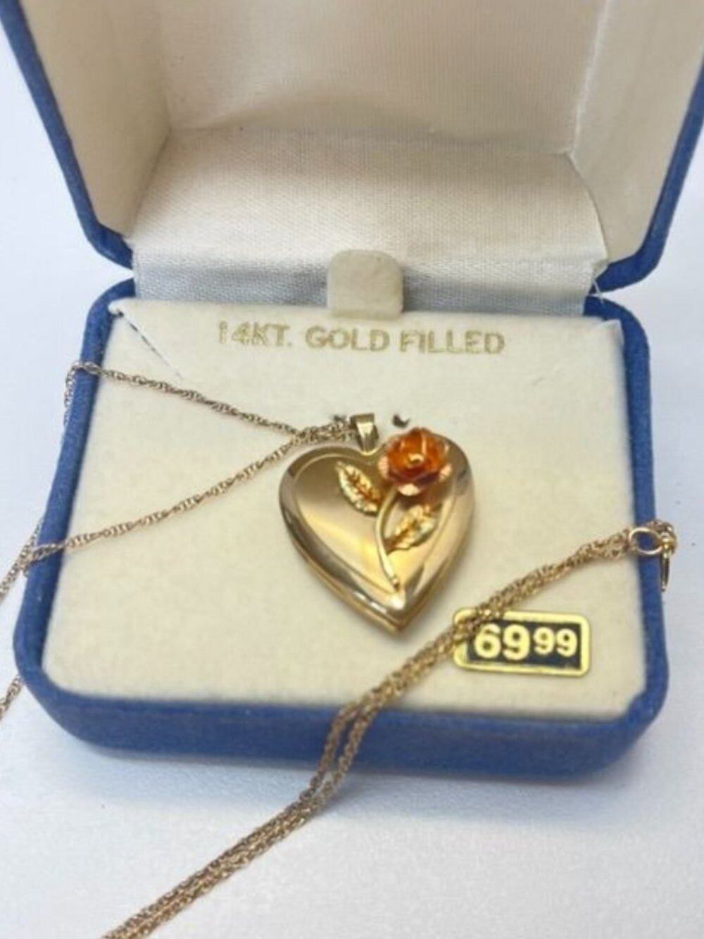 Vintage Princess Pride Creations PPC 14K Gold Filled Heart Locket Necklace - Picture 2 of 8